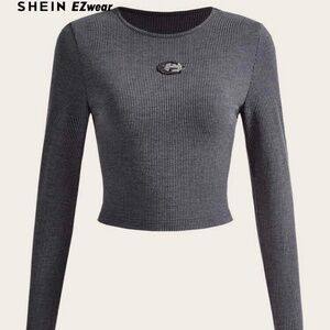 Ribbed Long Sleeve Crop Top